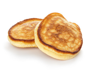 Pancakes isolated on white background. Classic american style.