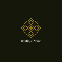 Elegant Mono line flower Beauty logo