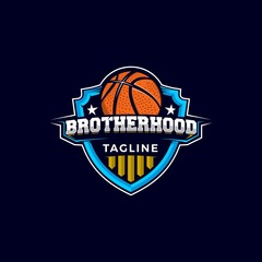 Strong basket ball mascot logo