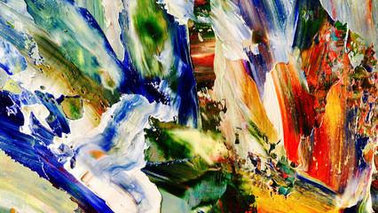 Colorful abstract background wallpaper. Modern motif visual art.  Mixtures of oil paint. Trendy hand painting canvas. Wall decor and Wall art prints Idea.  3D Texture.Colorful abstract 