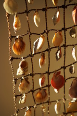 Woven panels made of shells, Greek souvenir, wall decoration