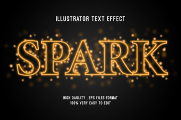 Editable Text effect - Gold spark style effect