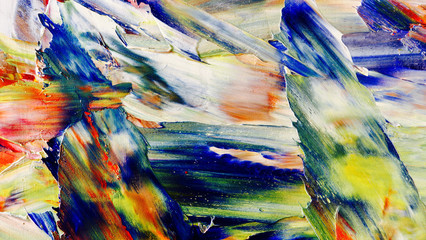 Colorful abstract background wallpaper. Modern motif visual art.  Mixtures of oil paint. Trendy...