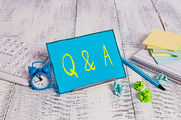 Handwriting text writing Q And A. Conceptual photo a period of time or an occasion when someone...