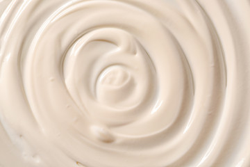 Tasty yogurt as background, closeup
