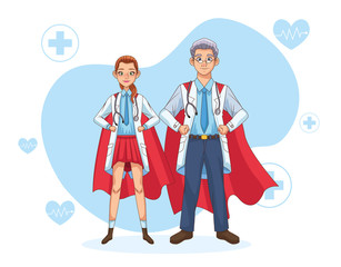 super doctors couple with hero cloak vs covid19