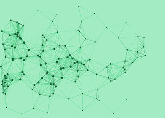 Obraz premium Network Mesh Procedural Art background illustration