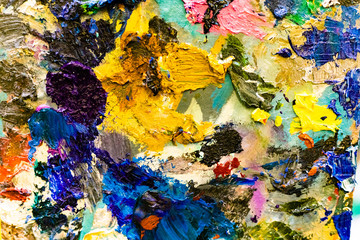 paints on the palette