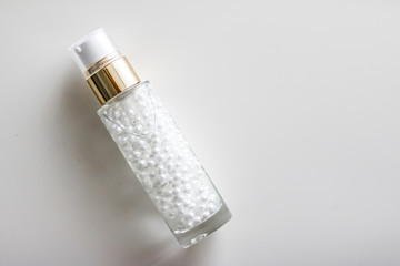 Serum gel or make-up primer in bottle, luxury skincare cosmetics and organic anti-aging product for...