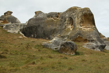 Elephant Rocks near Duntroon on South Island of New Zealand