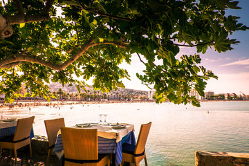Peniscola castle and town in Castellon, Spain.