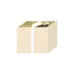 一万円札の札束のイラスト