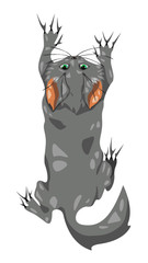 Obraz premium grey cat illustration