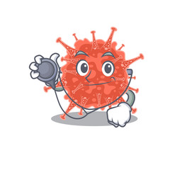 An elegant orthocoronavirinae in a Doctor Cartoon character with tools