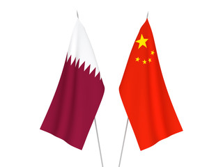 China and Qatar flags