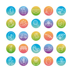 bundle of covid19 set icons