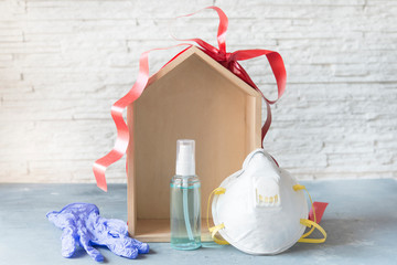  stay home for health front view