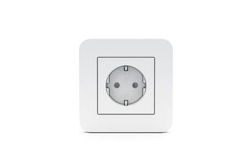 3D Rendering of Electric Plug on White