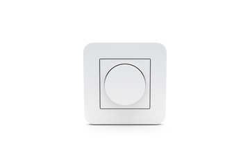 3D Rendering of Lighting Switch On or Off on White