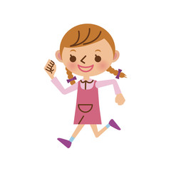 元気に走る女の子