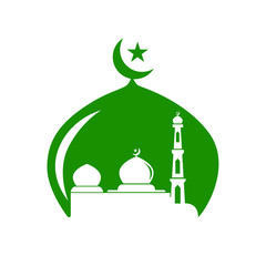 Islamic, Mosque icon vector template