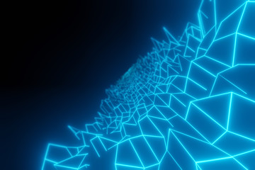 80s Retro Sci-Fi Background blue