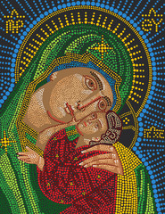mosaic icon of the Virgin