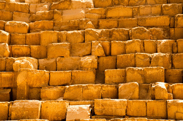 Stones in the pyramids of Egypt