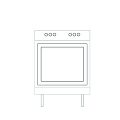 kitchen oven on white background