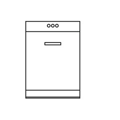 kitchen dishwasher on white background