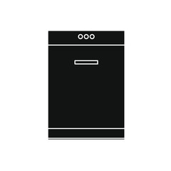 kitchen dishwasher on white background