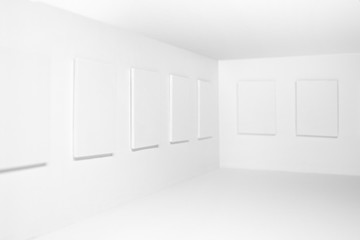 white minimalist empty art gallery