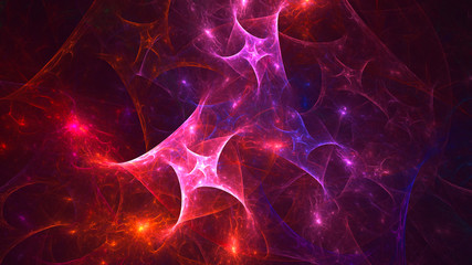 3D rendering abstract fractal light background