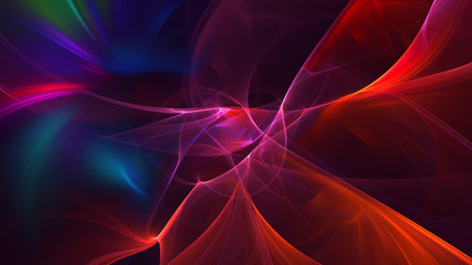 3D rendering abstract fractal light background