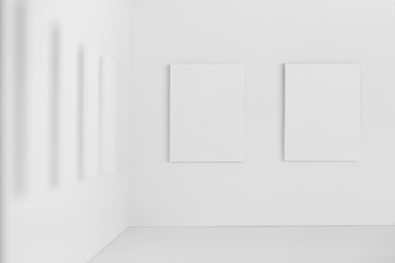 white minimalist empty art gallery