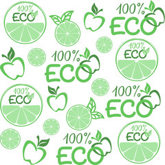 ECO, natural background. Vector seamless pattern for natural product, farm market, food market, eco friendly handmade product, natural product packaging. ECO, natural, Bio, organic products concept