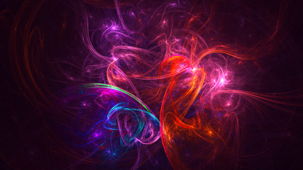 Obraz premium 3D rendering abstract fractal light background