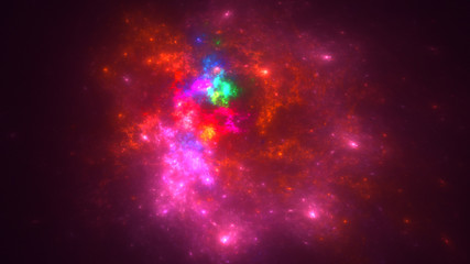 3D rendering abstract fractal light background