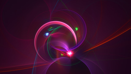 3D rendering abstract fractal light background