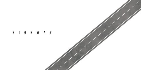 Highway vector illustration - obrazy, fototapety, plakaty