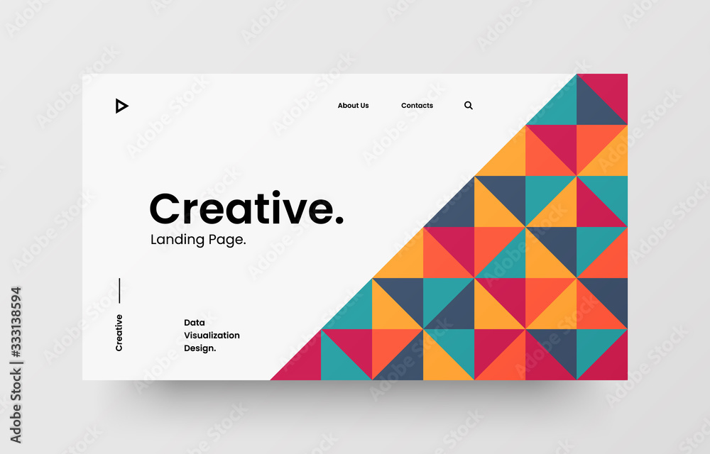 Canvas Prints creative horizontal website screen part for responsive web design project development. abstract geom