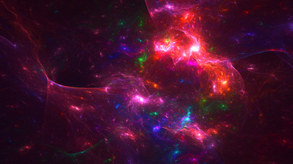 3D rendering abstract fractal light background