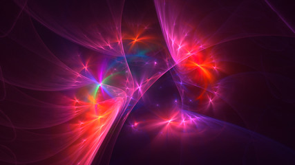 3D rendering abstract fractal light background
