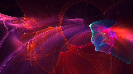 3D rendering abstract fractal light background