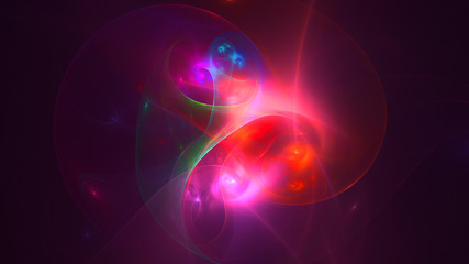 3D rendering abstract fractal light background