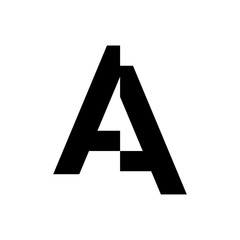 initial letter a cut off vector logo