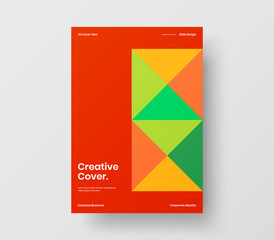 Amazing business presentation vector A4 vertical orientation front page mock up. Modern corporate report cover abstract geometric illustration design layout. Company identity brochure template.