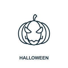 Halloween icon from hollidays collection. Simple line Halloween icon for templates, web design and infographics
