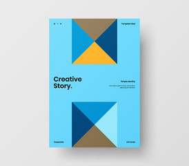 Amazing business presentation vector A4 vertical orientation front page mock up. Modern corporate report cover abstract geometric illustration design layout. Company identity brochure template.