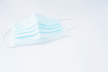 Hygienic face mask on white background,